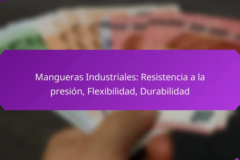 Mangueras Industriales: Resistencia a la presión, Flexibilidad, Durabilidad